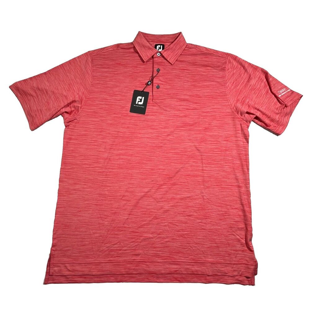 FootJoy FJ ProDry Space Dye Golf Polo Shirt Pink XL NWT